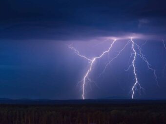 lightning storm at night